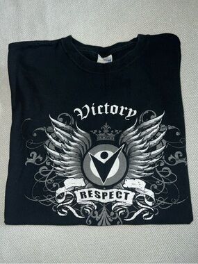Victory Martial Arts Black Tee with White Respect Graphic